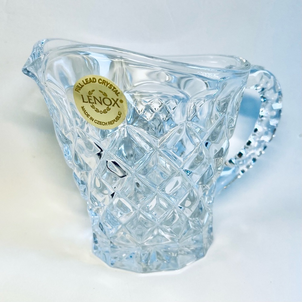 Lenox American by Design Crystal Cream Pitcher Original Sticker 3.5 In Tall